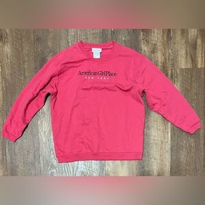 American Girl Place New York girls pink crewneck sweatshirt size medium